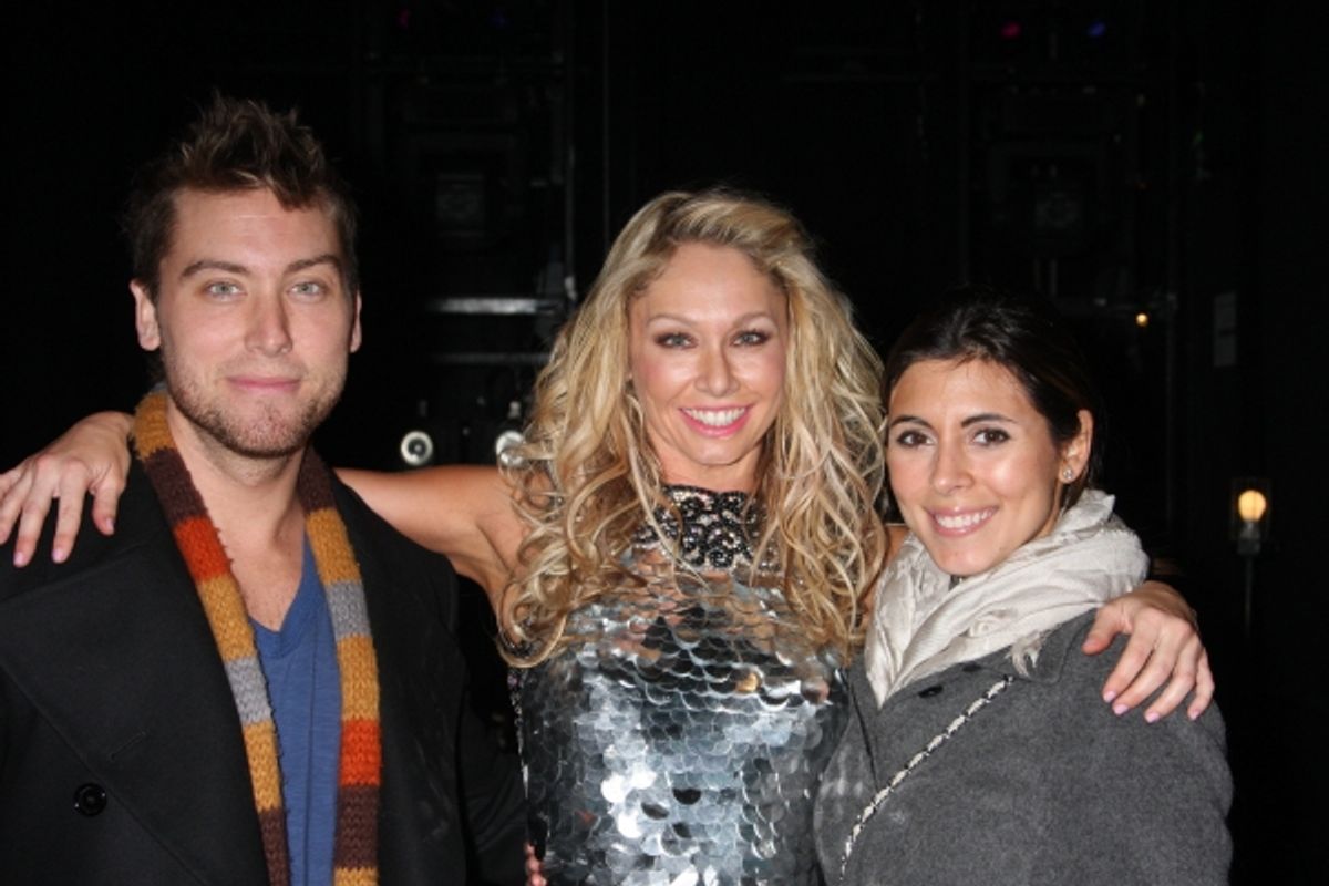 Lance Bass, Kym Johnson and Jamie-Lynn Sigler at 